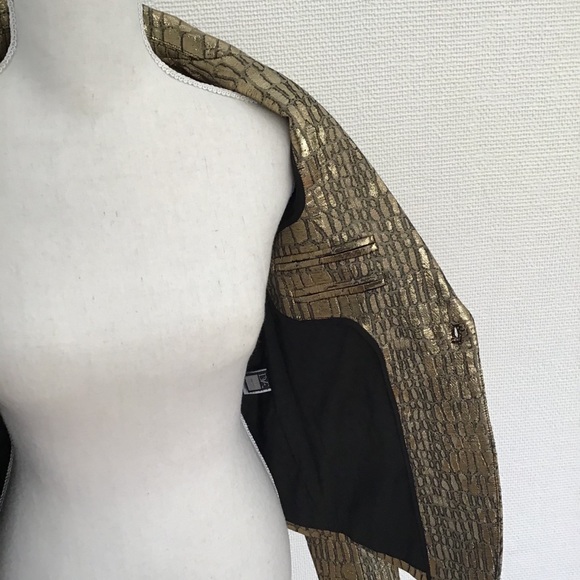 Diane Von Furstenberg gold jacquard Ofelia jacket - Picture 11 of 13